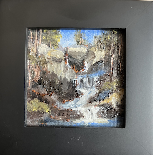 Enchanted Cascade 3x3 $100 at Hunter Wolff Gallery